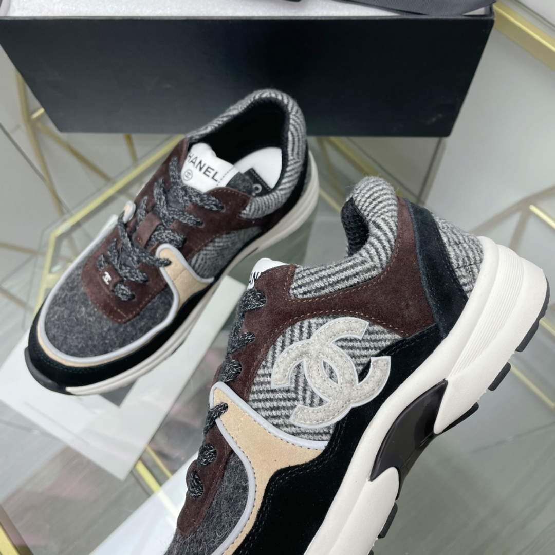 Chanel Women's Sneaker Shoes G38756 Gray and Brown | chanel womens sneaker shoes g38754 025