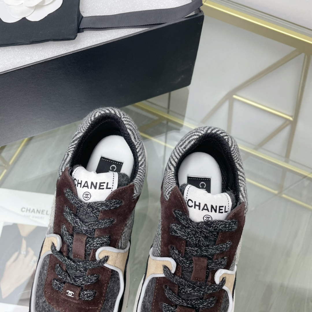 Chanel Women's Sneaker Shoes G38756 Gray and Brown | chanel womens sneaker shoes g38754 026