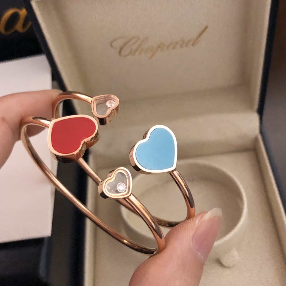 Chopard HAPPY HEARTS Barcelet 857482-5700 Rose Gold Red Stone | chopard happy hearts barcelet 82a086 5800 rose gold red stone 003