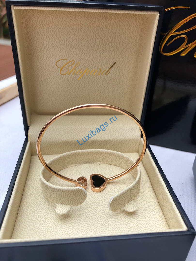 Chopard HAPPY HEARTS Barcelet857482-5200 Rose Gold ONYX | chopard happy hearts barcelet857482 5200 rose gold onyx 007