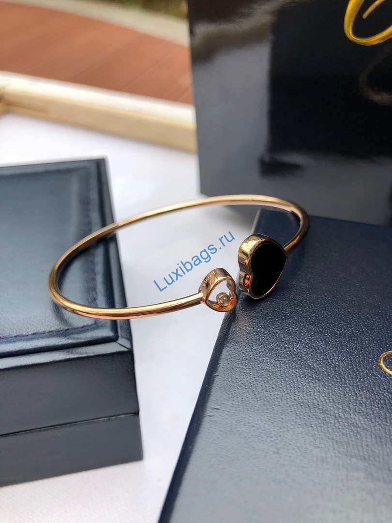 Chopard HAPPY HEARTS Barcelet857482-5200 Rose Gold ONYX | chopard happy hearts barcelet857482 5200 rose gold onyx 008