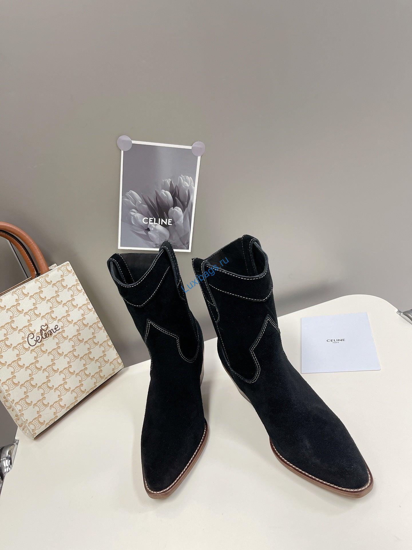 Celine Women Shoes Cuiser Boots in Painted Calfshin 189040 | cruiserbootsinpaintedcalfskin189040 002