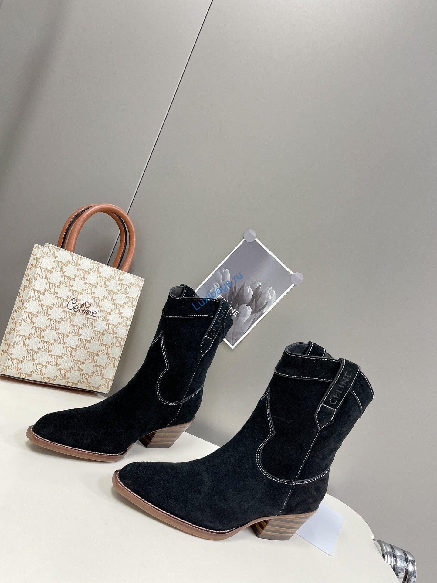 Celine Women Shoes Cuiser Boots in Painted Calfshin 189040 | cruiserbootsinpaintedcalfskin189040 003