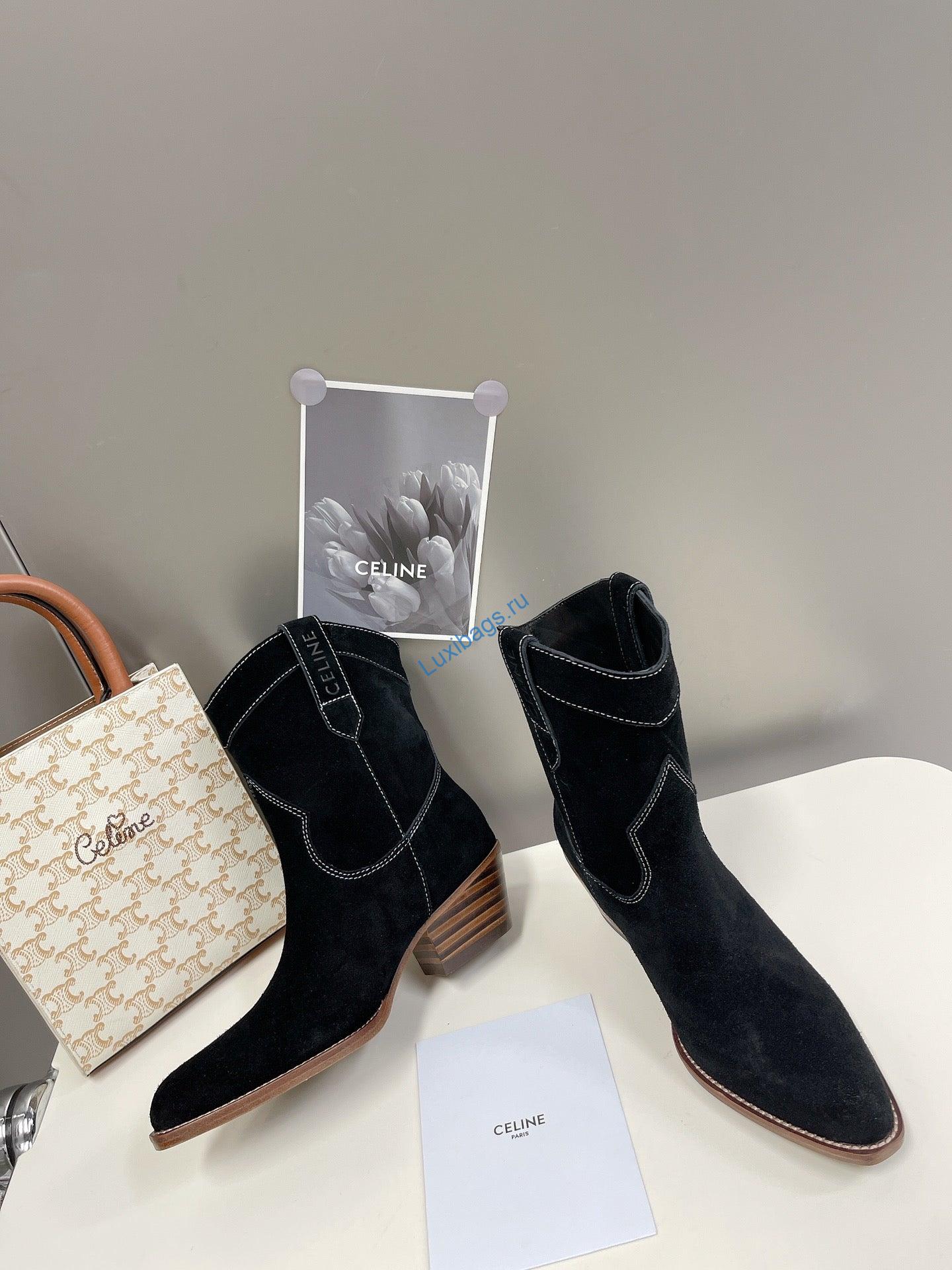Celine Women Shoes Cuiser Boots in Painted Calfshin 189040 | cruiserbootsinpaintedcalfskin189040 004