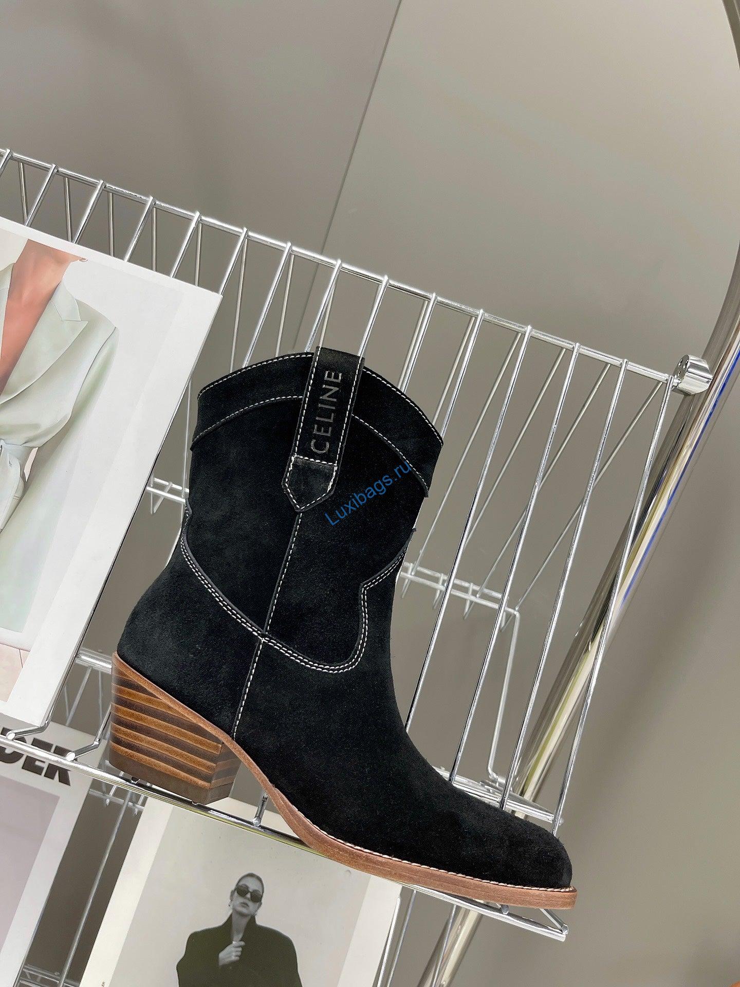 Celine Women Shoes Cuiser Boots in Painted Calfshin 189040 | cruiserbootsinpaintedcalfskin189040 005