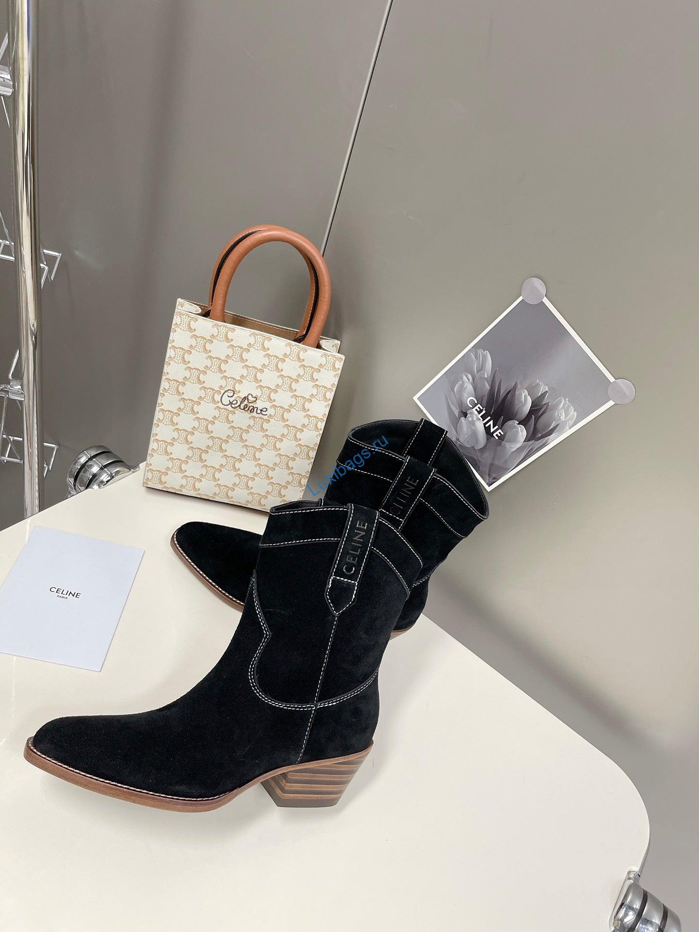 Celine Women Shoes Cuiser Boots in Painted Calfshin 189040 | cruiserbootsinpaintedcalfskin189040 006