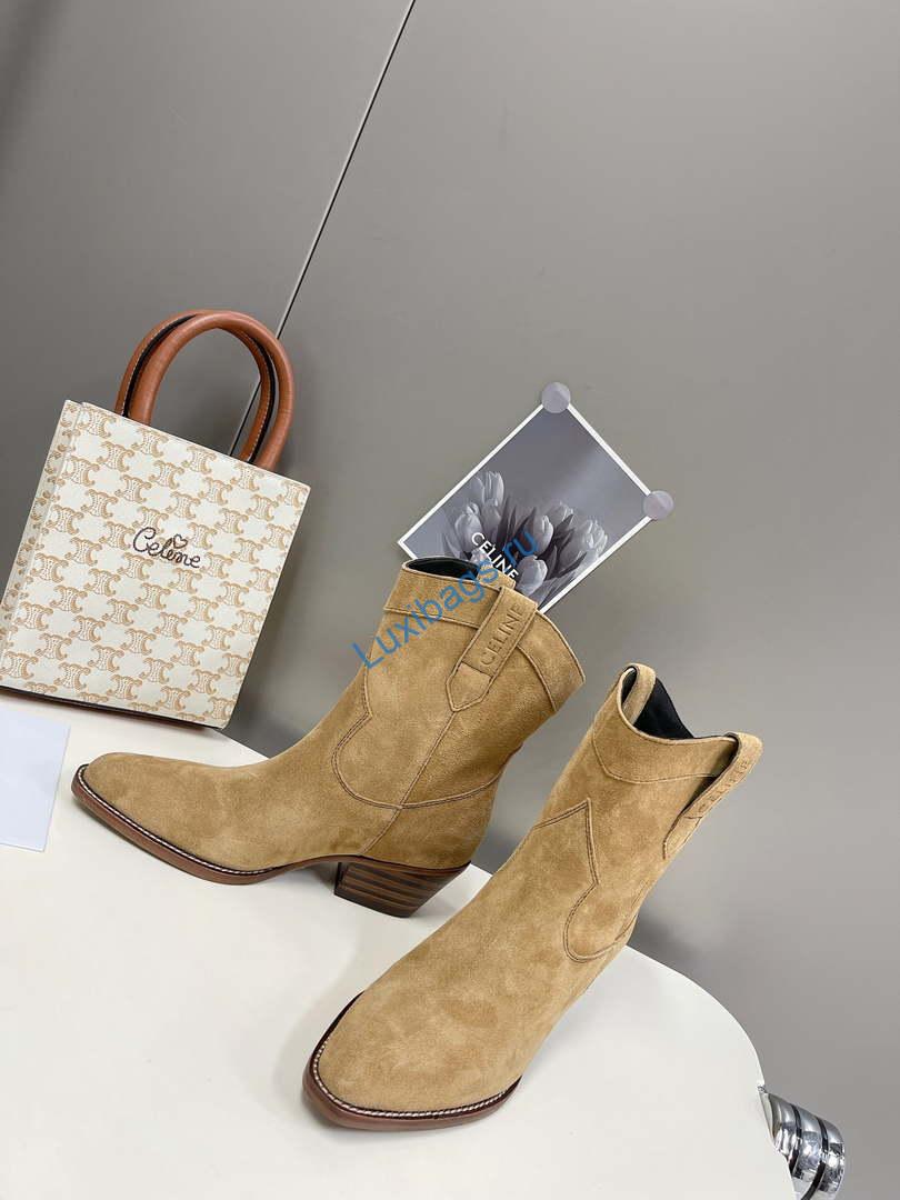Celine Women Shoes Cuiser Boots in Painted Calfshin 189041 | cruiserbootsinpaintedcalfskin189041 002