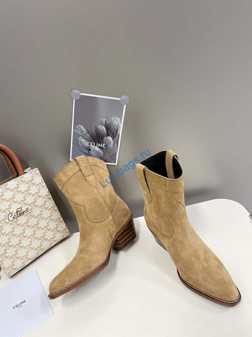 Celine Women Shoes Cuiser Boots in Painted Calfshin 189041 | cruiserbootsinpaintedcalfskin189041 003
