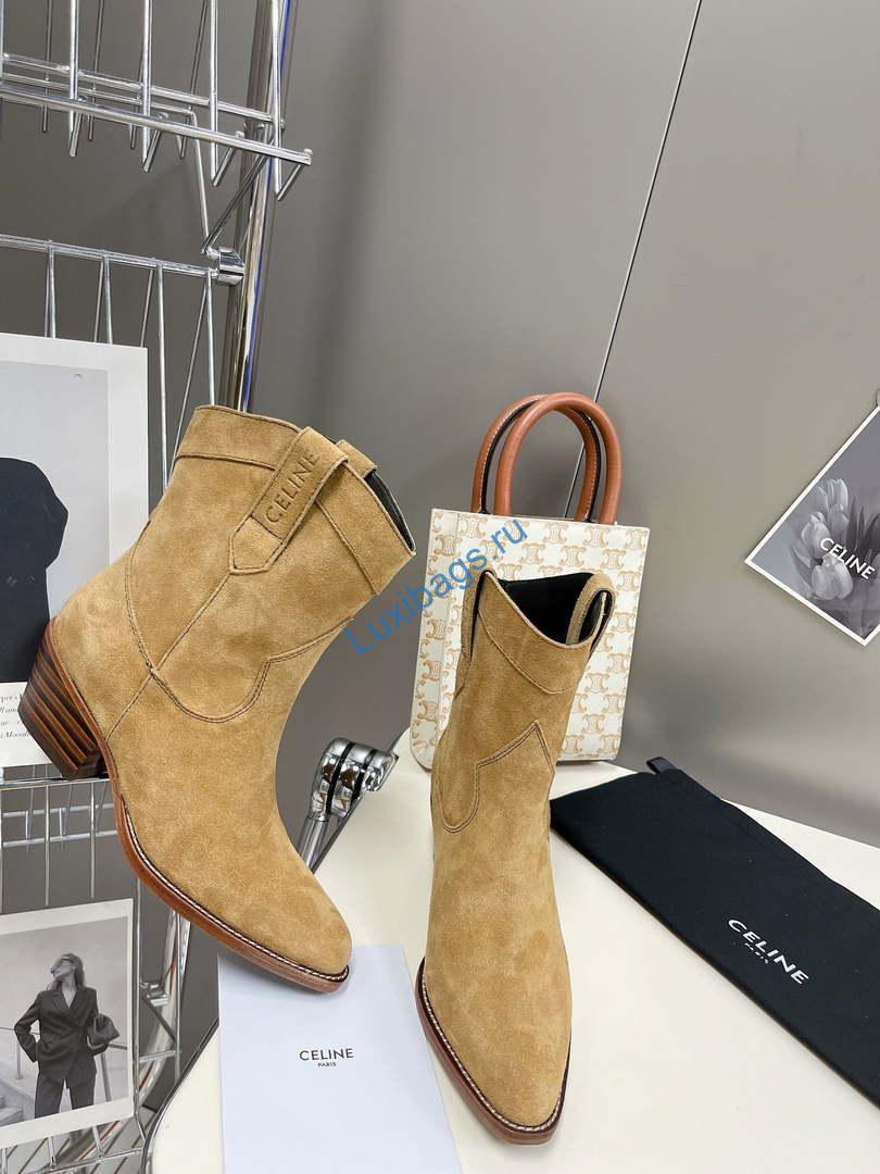 Celine Women Shoes Cuiser Boots in Painted Calfshin 189041 | cruiserbootsinpaintedcalfskin189041 004