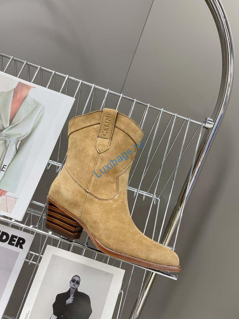 Celine Women Shoes Cuiser Boots in Painted Calfshin 189041 | cruiserbootsinpaintedcalfskin189041 005