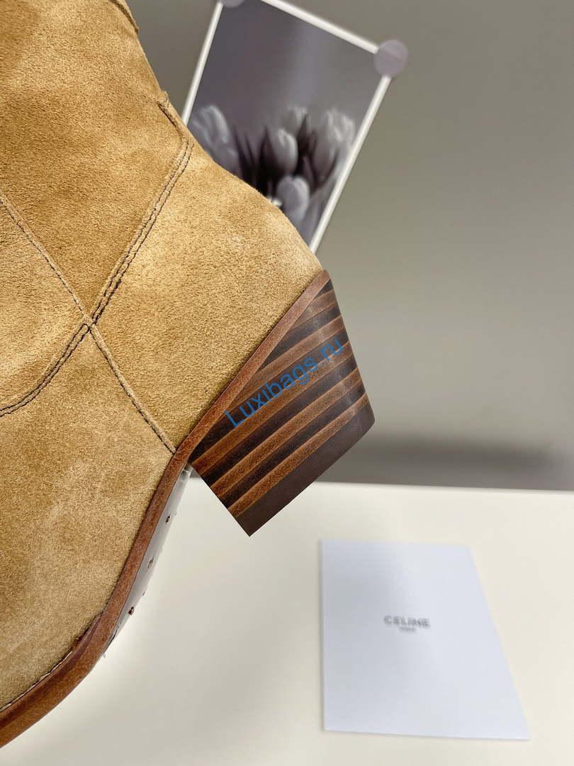 Celine Women Shoes Cuiser Boots in Painted Calfshin 189041 | cruiserbootsinpaintedcalfskin189041 008
