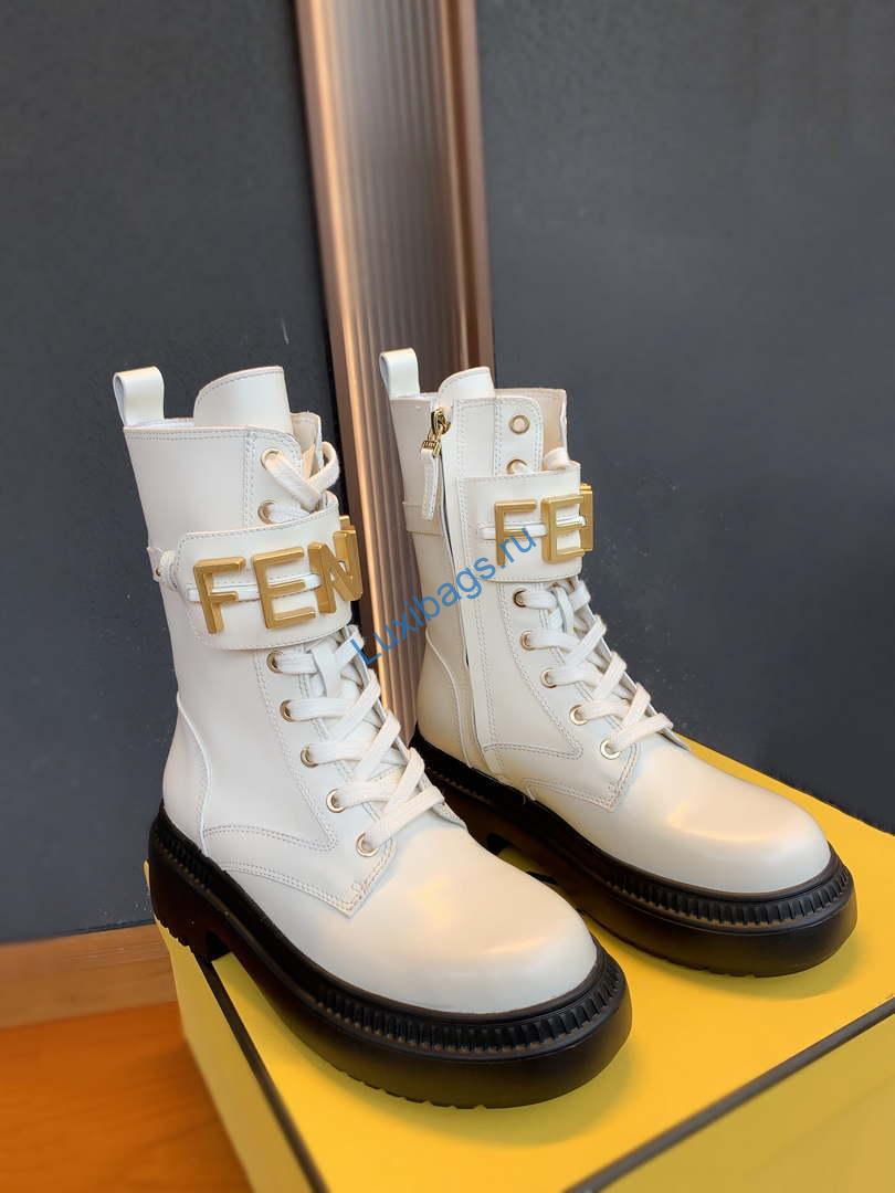 Fendi Women Shoes 8T8355AKY6F1IEM Fendigraphy White leather biker boots 193216 | fendiwomenshoes8t8355aky6f1iemfendigraphy193216 002 331f75ac 1420 4368 918f b2d273a66ea0
