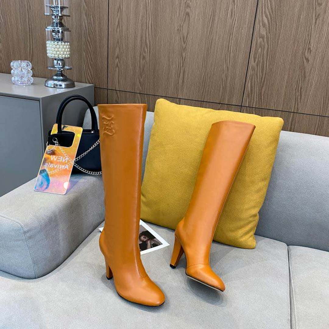 Fendi Women Shoes Cut Brown leather high-heeled boots 192495 | fendiwomenshoesrockokoboots192495 002