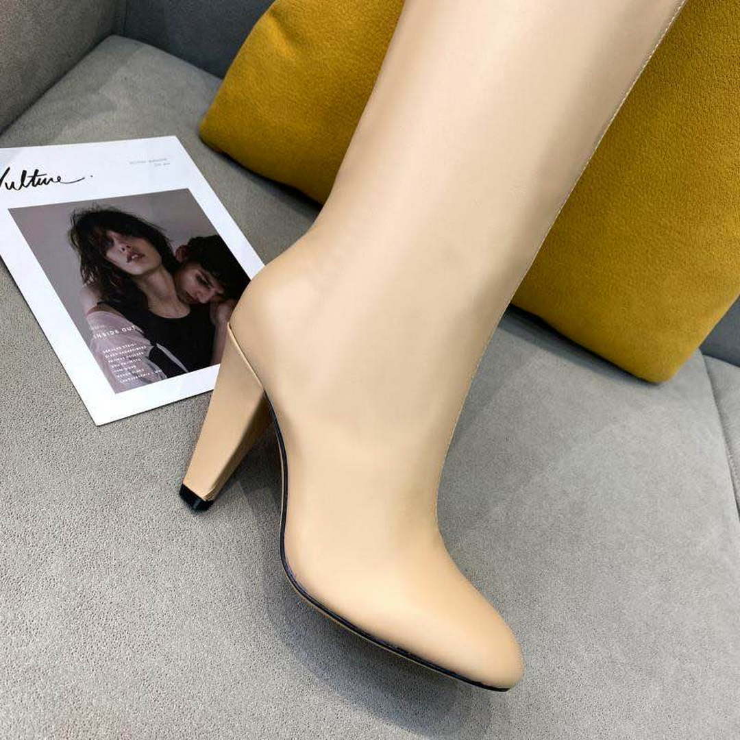 Fendi Women Shoes Cut Brown leather high-heeled boots 192496 | fendiwomenshoesrockokoboots192496 005