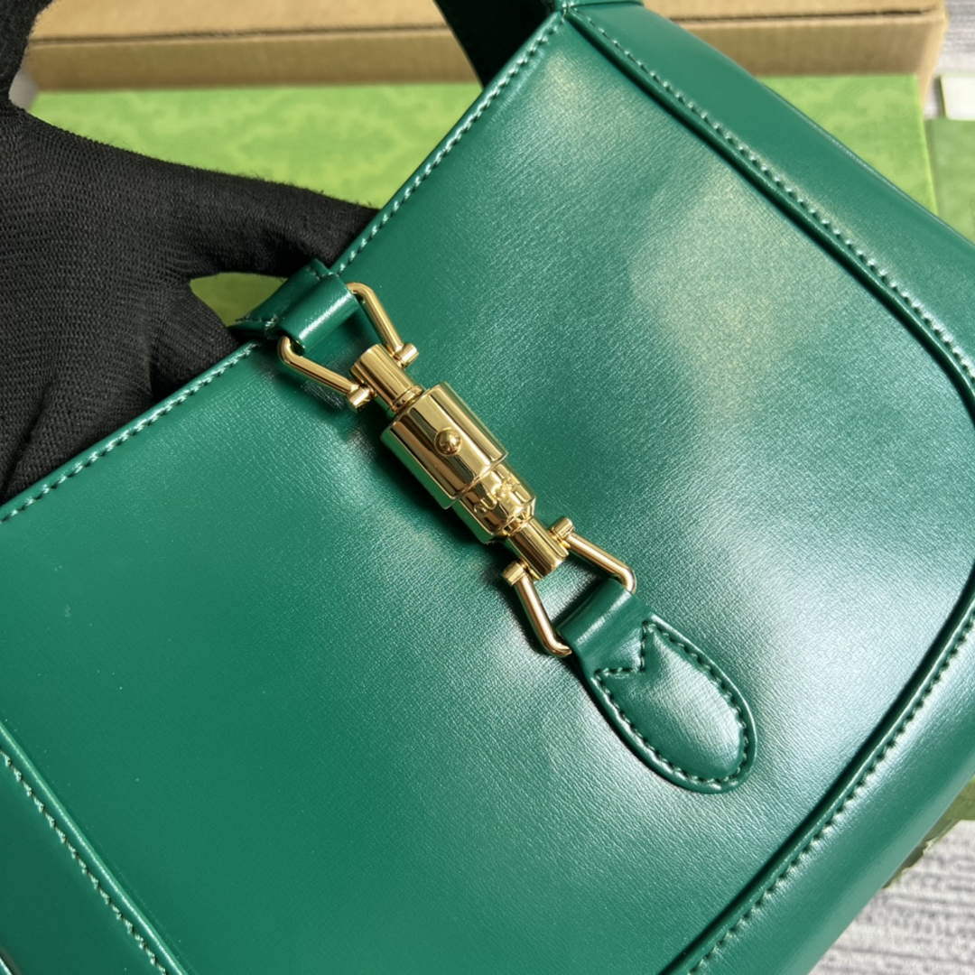 Gucci 636709 Jackie 1961 Small Shoulder Bag Green | gucci 636709 jackie 1961 small natural grain bag green 006