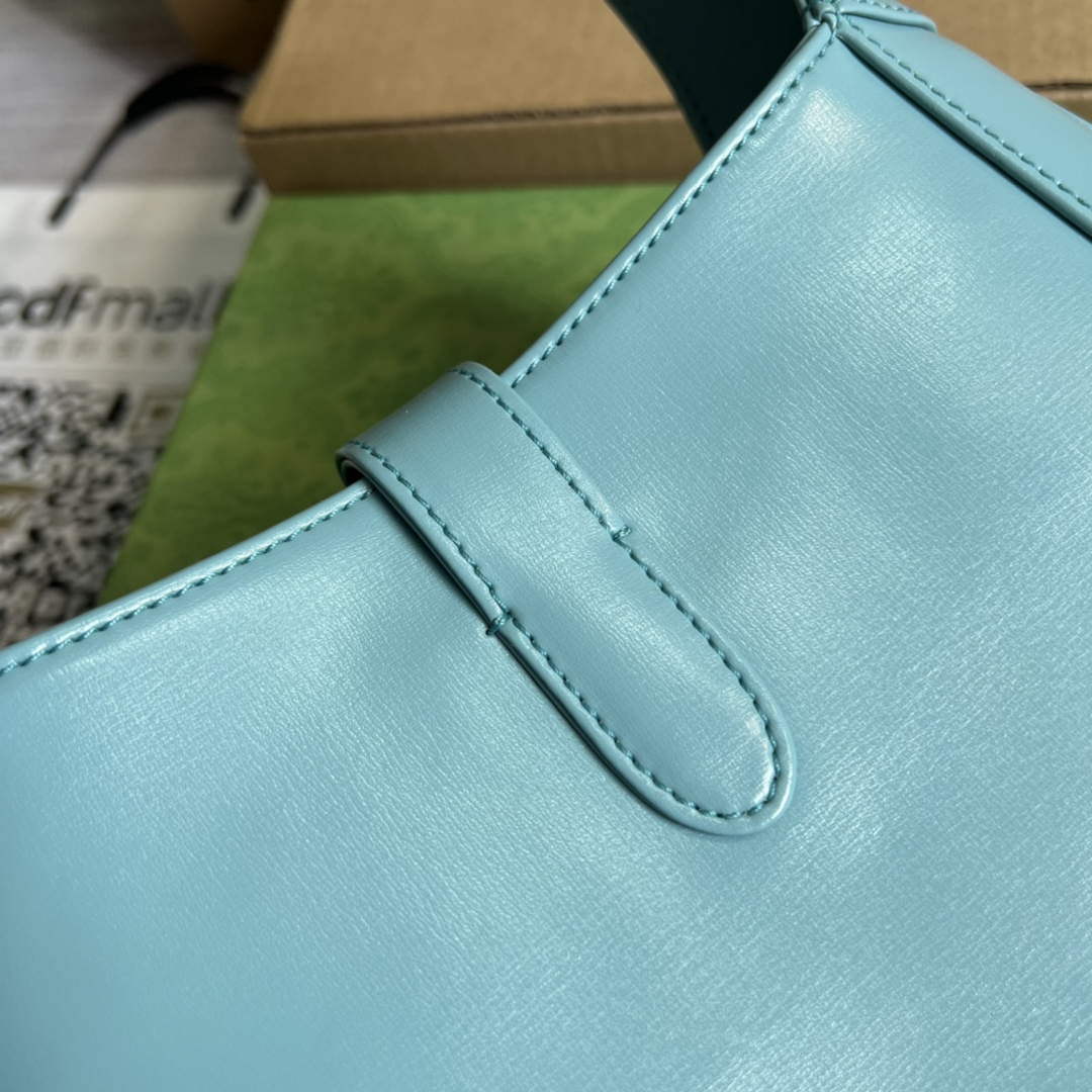 Gucci 636709 Jackie 1961 Small Shoulder Bag Light blue | gucci 636709 jackie 1961 small natural grain bag light blue 007