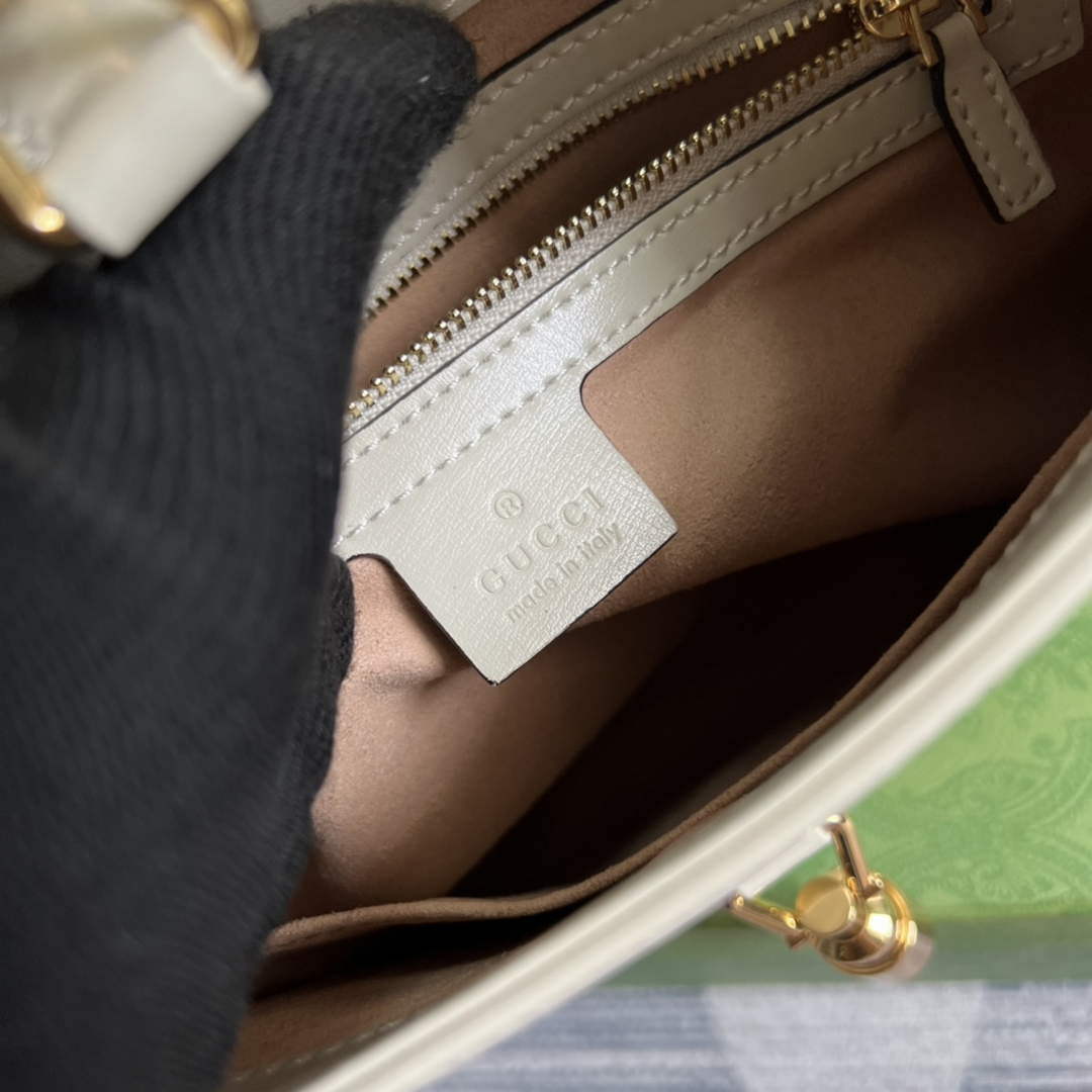 Gucci 636709 Jackie 1961 Small Shoulder Bag White | gucci 636709 jackie 1961 small natural grain bag white 009