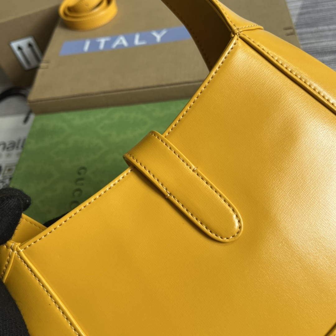 Gucci 636709 Jackie 1961 Small Shoulder Bag Yellow | gucci 636709 jackie 1961 small natural grain bag yellow 007