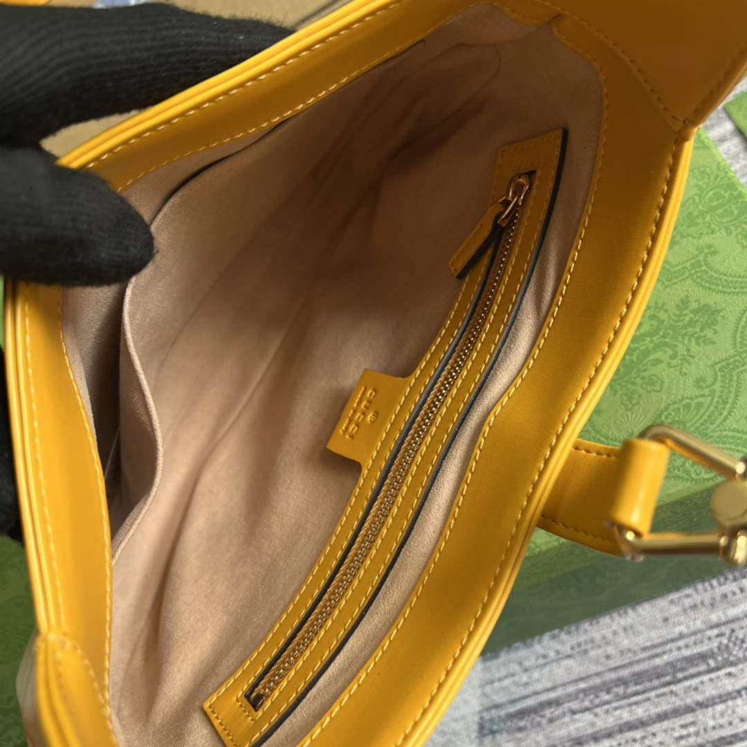 Gucci 636709 Jackie 1961 Small Shoulder Bag Yellow | gucci 636709 jackie 1961 small natural grain bag yellow 008