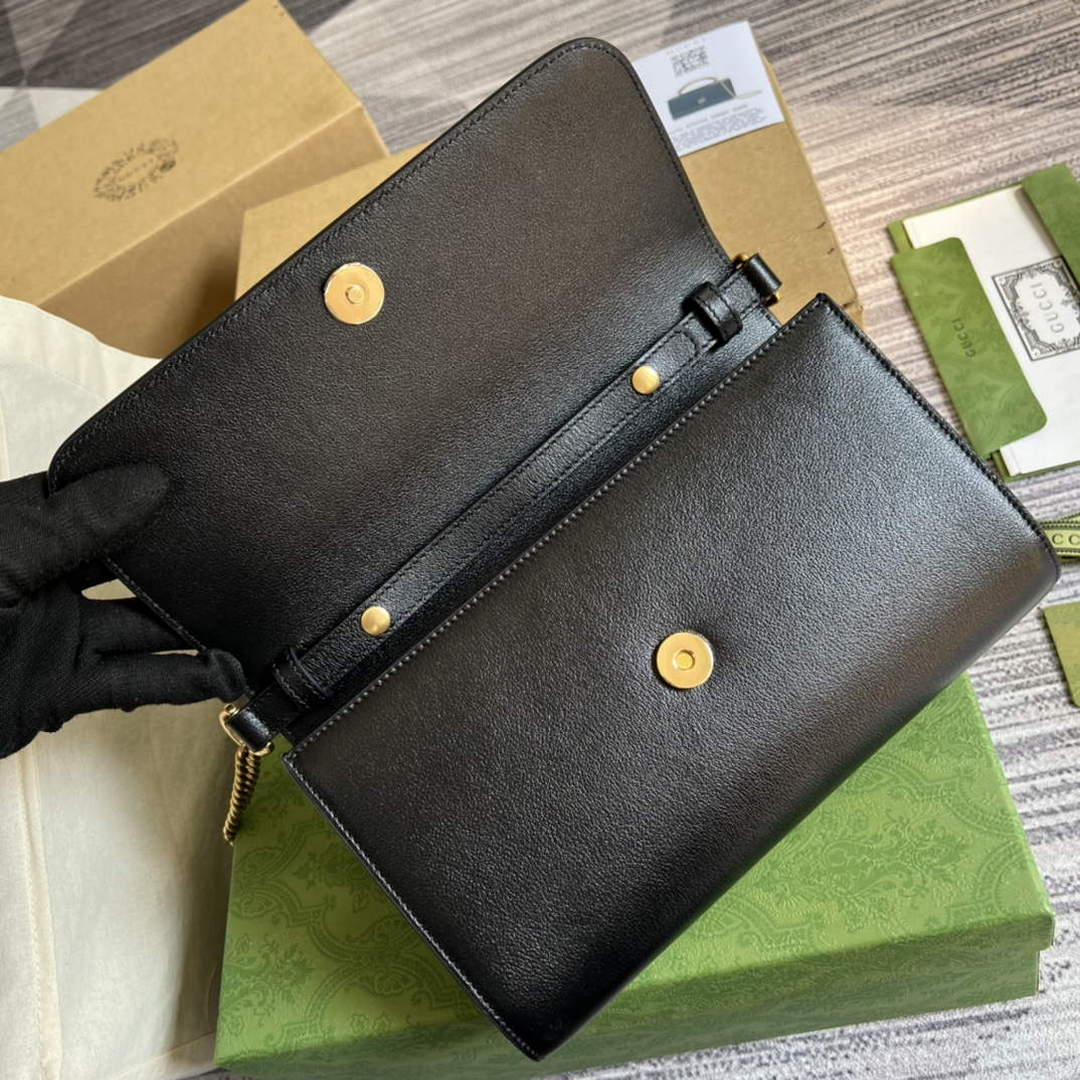 Gucci 675794 Gucci Diana Small Shoulder Bag Black | gucci 675794 gucci diana small shoulder bag 026