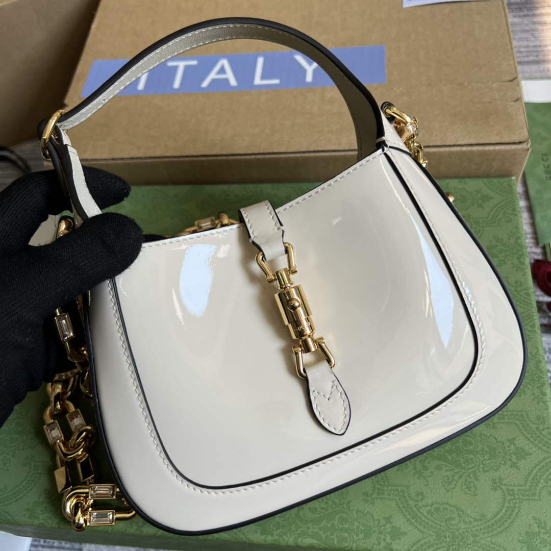 Gucci 699651 Jackie 1961 Mini Shoulder Bag White | gucci 699651 jackie 1961 mini shoulder bag white 004