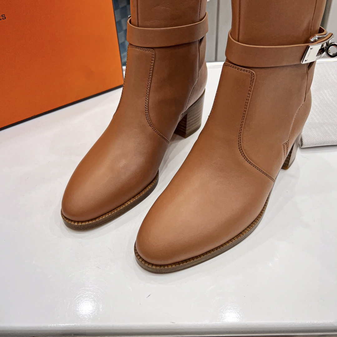 Hermes H222092Z A3360 Frenchie 50 ankle boot Brown | hermes h222091z a3360 frenchie 50 ankle boot brown 007