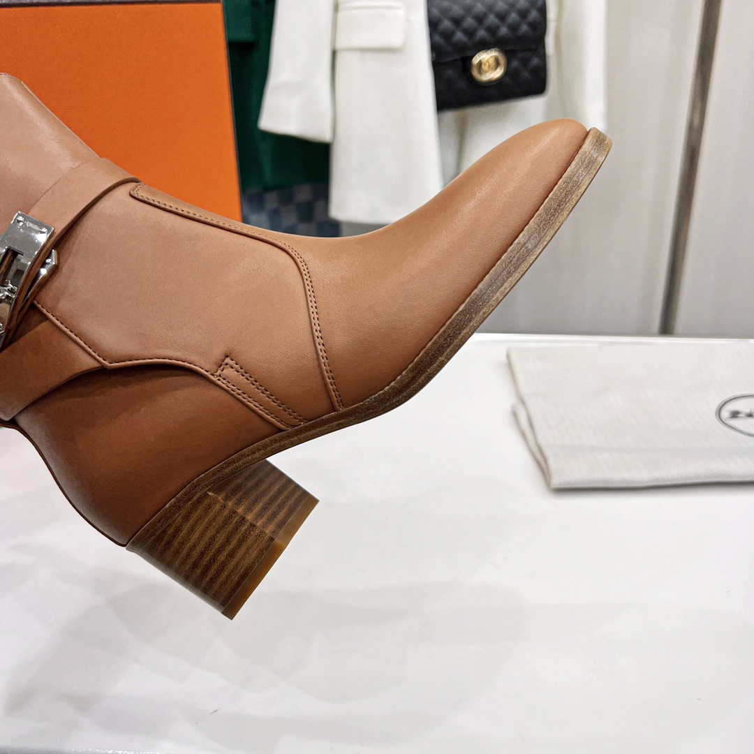 Hermes H222092Z A3360 Frenchie 50 ankle boot Brown | hermes h222091z a3360 frenchie 50 ankle boot brown 008