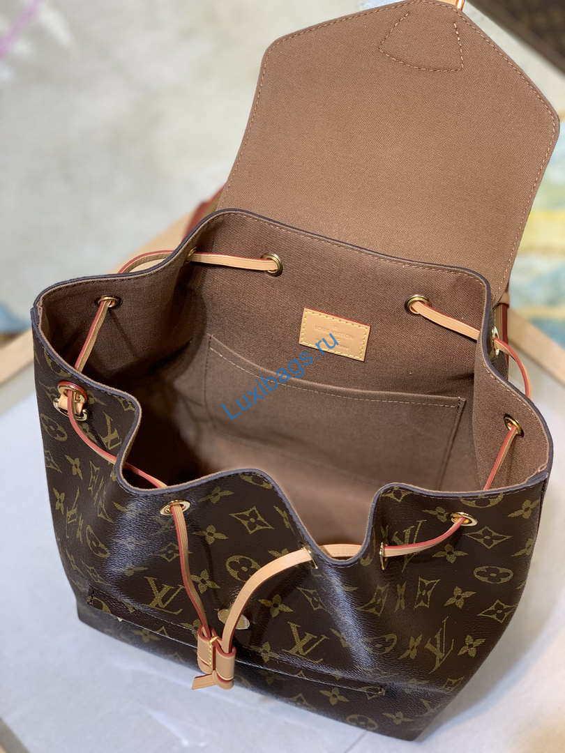 Louis Vuitton LV M45501 Montsouris PM monogram anvas natural leather | louis vuitton m45501 montsouris pm monogram anvas natural leather 004