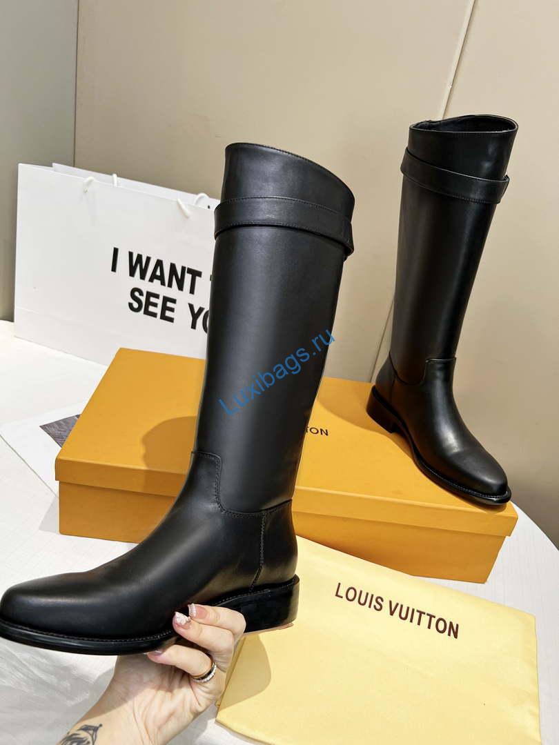 Louis Vuitton - Women's Shoes -Westside Flat High Boots -2022 Collection -1AAJ4M | louisvuitton women sshoes boots 1aaj4m westside black 002