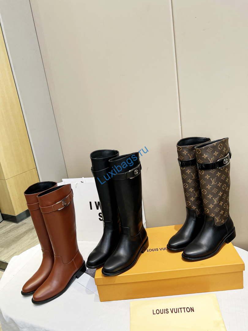 Louis Vuitton - Women's Shoes -Westside Flat High Boots -2022 Collection -1AAJ4M | louisvuitton women sshoes boots 1aaj4m westside black 009