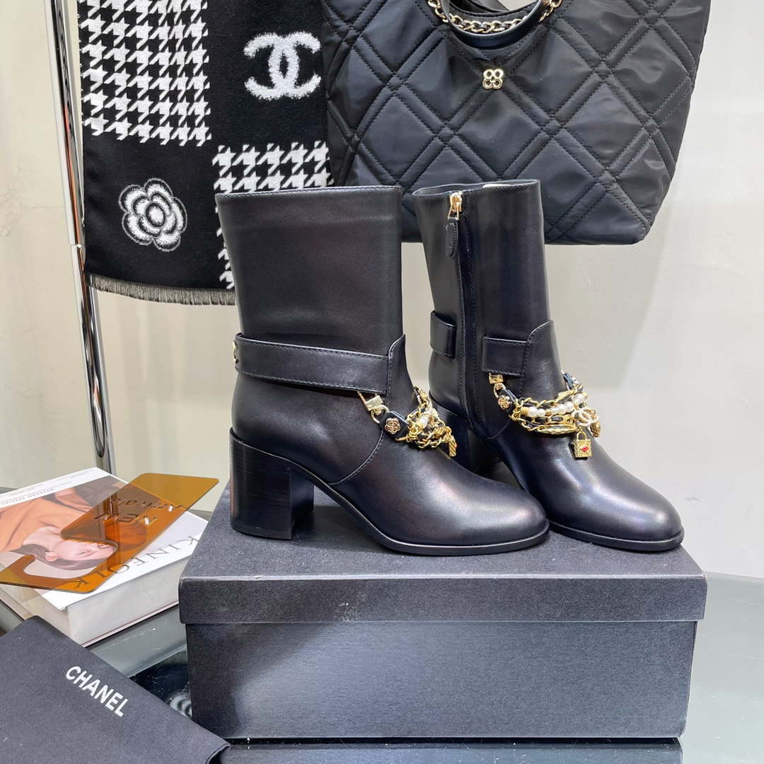 Chanel Women's Shoes Ankle Boots G38816 | wsxc1665850477232 chanel womensshoes highboots g38816 2