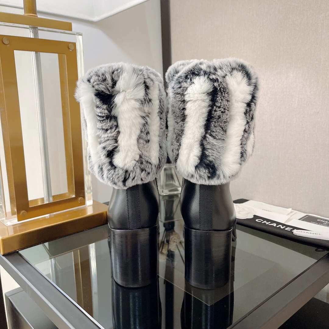 Chanel Women's Shoes Short Boots 193741 | chanel womens shoes short boots 193741 003