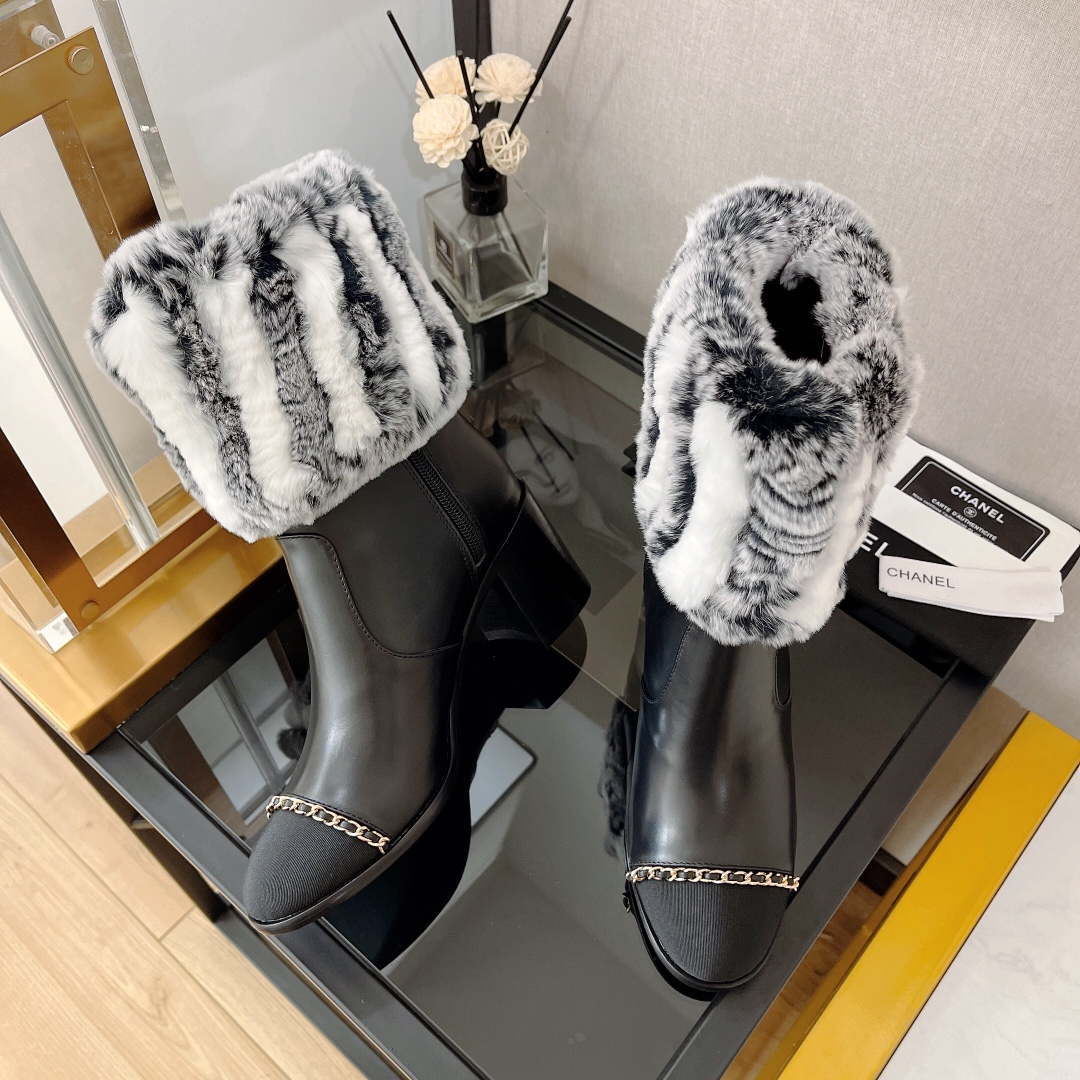 Chanel Women's Shoes Short Boots 193741 | chanel womens shoes short boots 193741 004