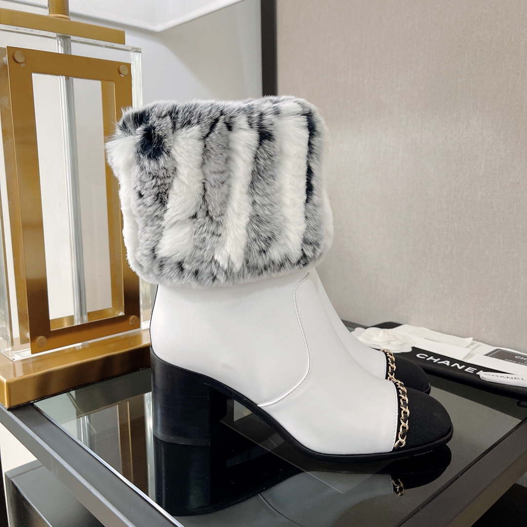 Chanel Women's Shoes Short Boots 193742 | chanel womens shoes short boots 193742 002