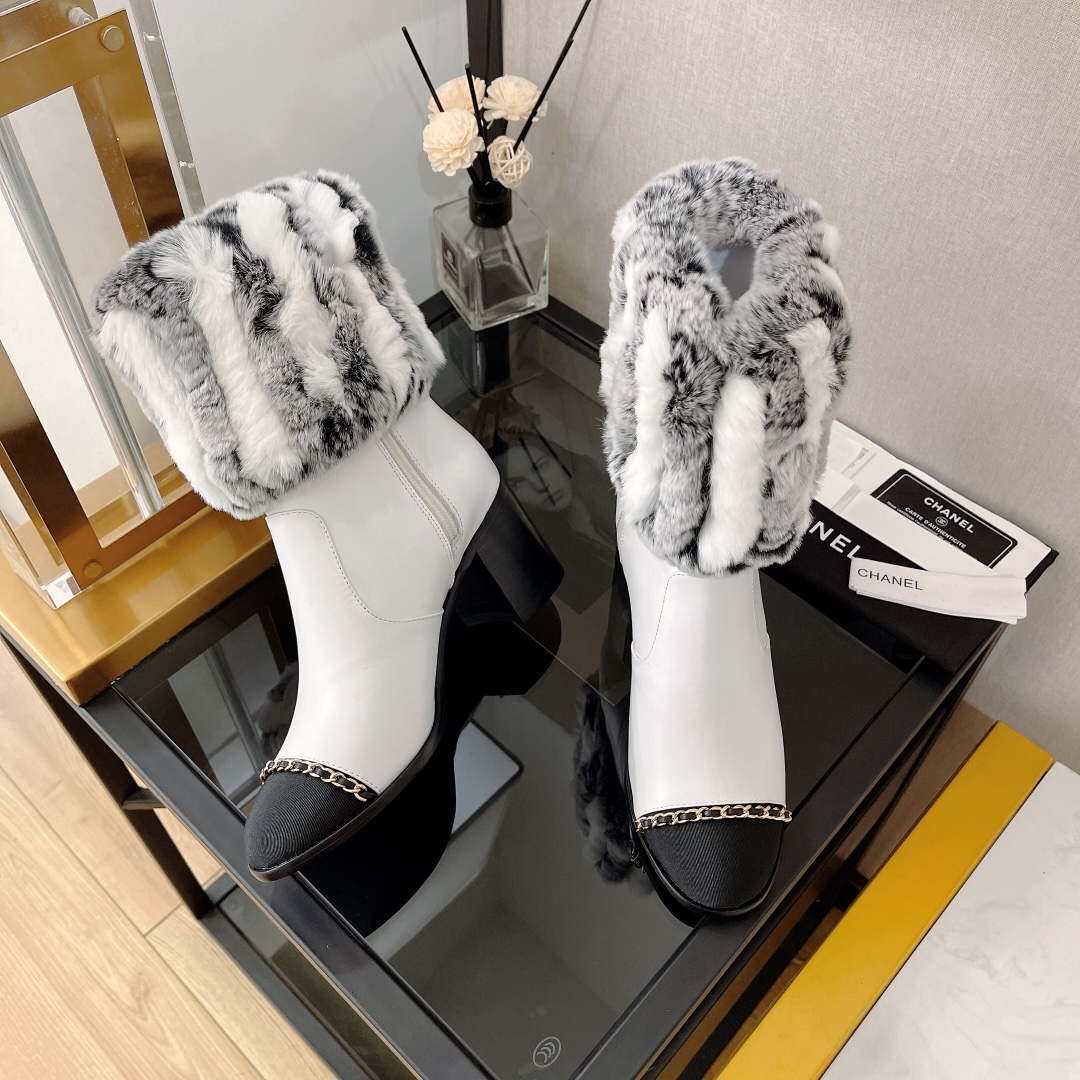 Chanel Women's Shoes Short Boots 193742 | chanel womens shoes short boots 193742 004