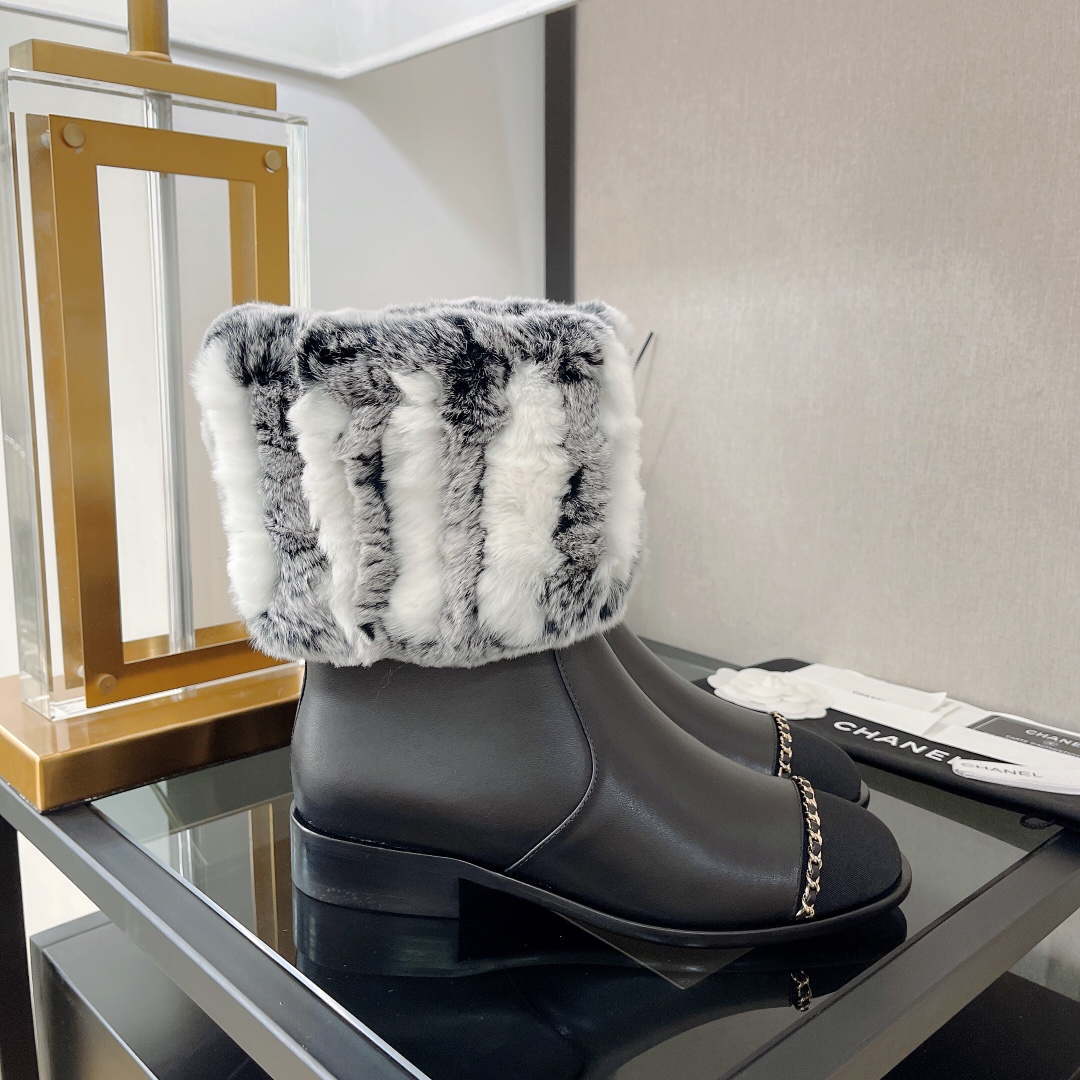 Chanel Women's Shoes Short Boots 193743 | chanel womens shoes short boots 193743 002