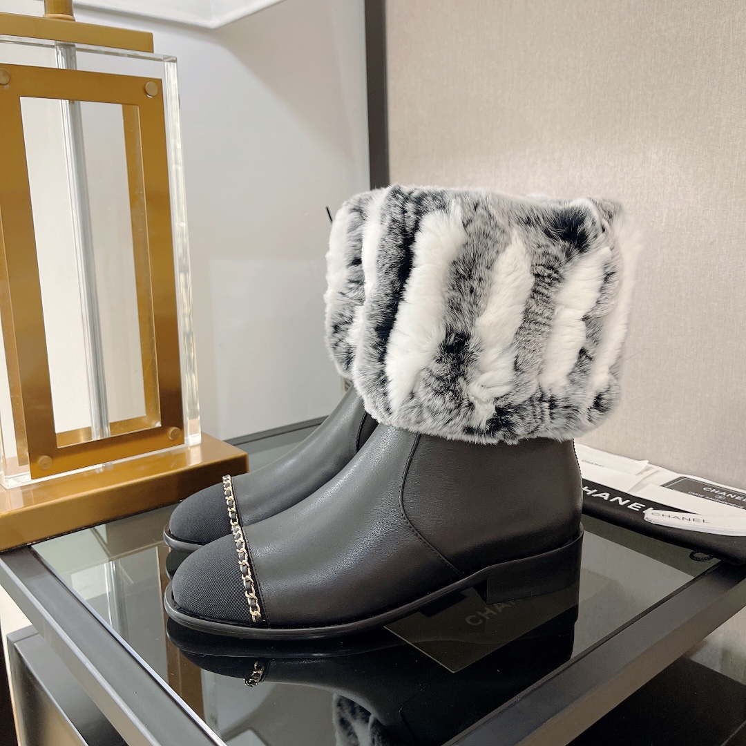 Chanel Women's Shoes Short Boots 193743 | chanel womens shoes short boots 193743 006