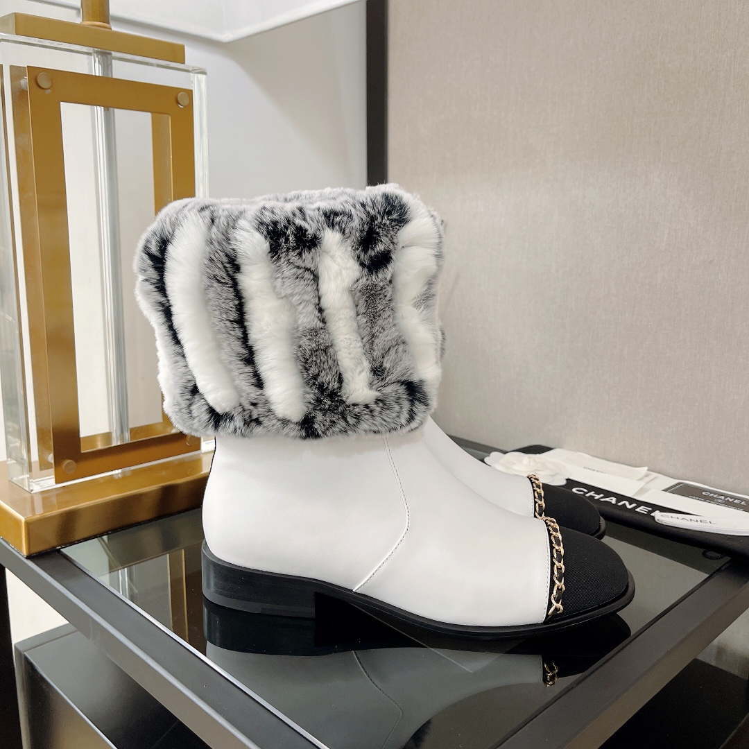 Chanel Women's Shoes Short Boots 193744 | chanel womens shoes short boots 193744 002