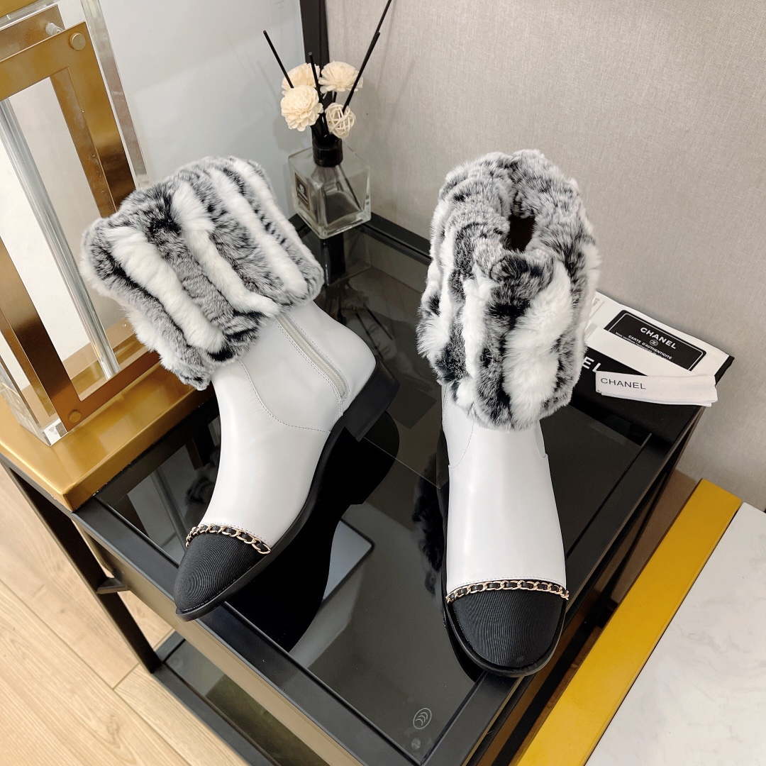 Chanel Women's Shoes Short Boots 193744 | chanel womens shoes short boots 193744 004
