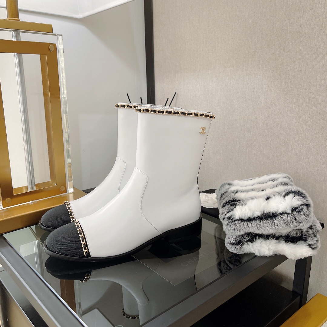 Chanel Women's Shoes Short Boots 193744 | chanel womens shoes short boots 193744 008