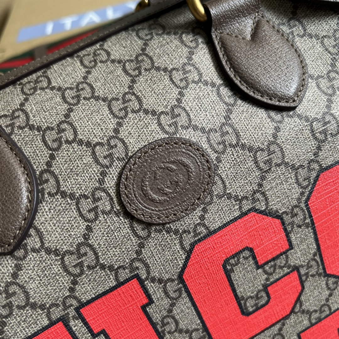 Gucci 687828 Tiger GG Large Duffle Bag Brown | gucci 687828 tiger gg large duffle bag brown 006