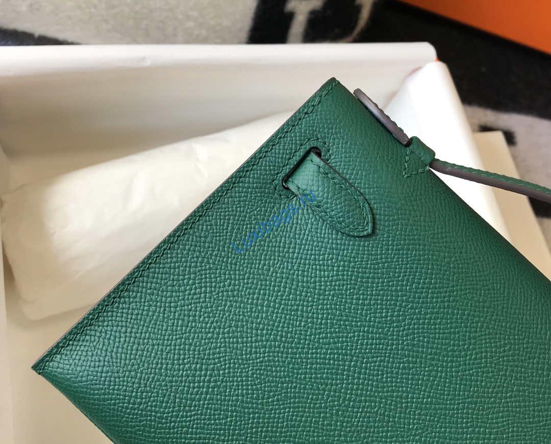 Hermes Mini Kelly Pouchette Epsom Leather H230242 Green | hermes mini kelly pouchette epsom leather h230242 gold 007