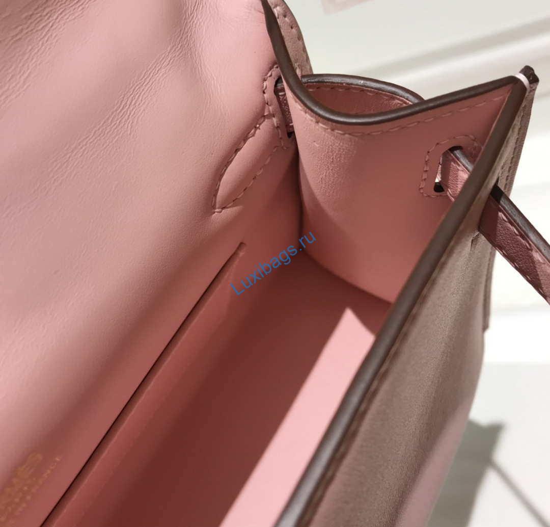 Hermes Kelly Pouchette Swift Leather clutch bag Gold H230251 | hermes mini kelly pouchette swift leather clutch bag silver h230250 126