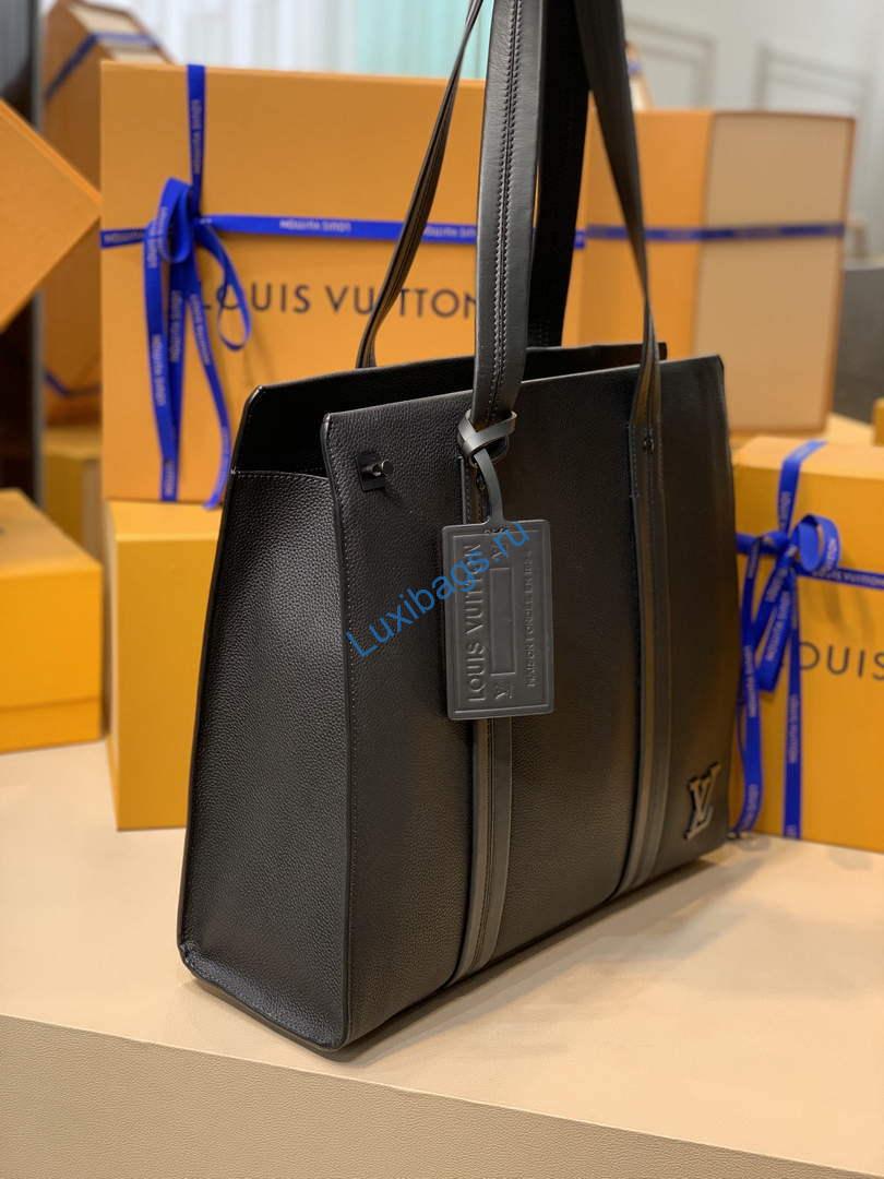 LV M57308 Louis Vuitton Takeoff Tote Bag Black | lv m57308 louis vuitton takeoff tote bag black 003