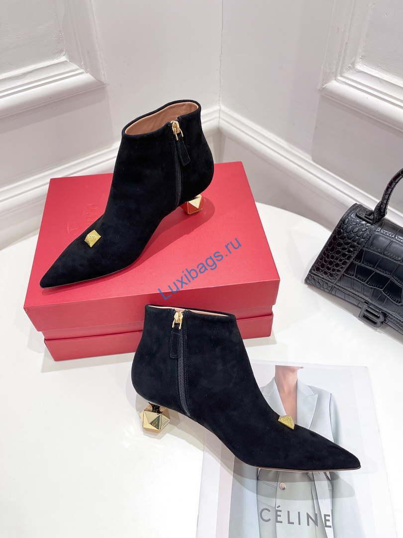 Valentino Women's Shoes Rockstud Short Boot 153652 | valentino womens shoes rockstud short boot 153652 005