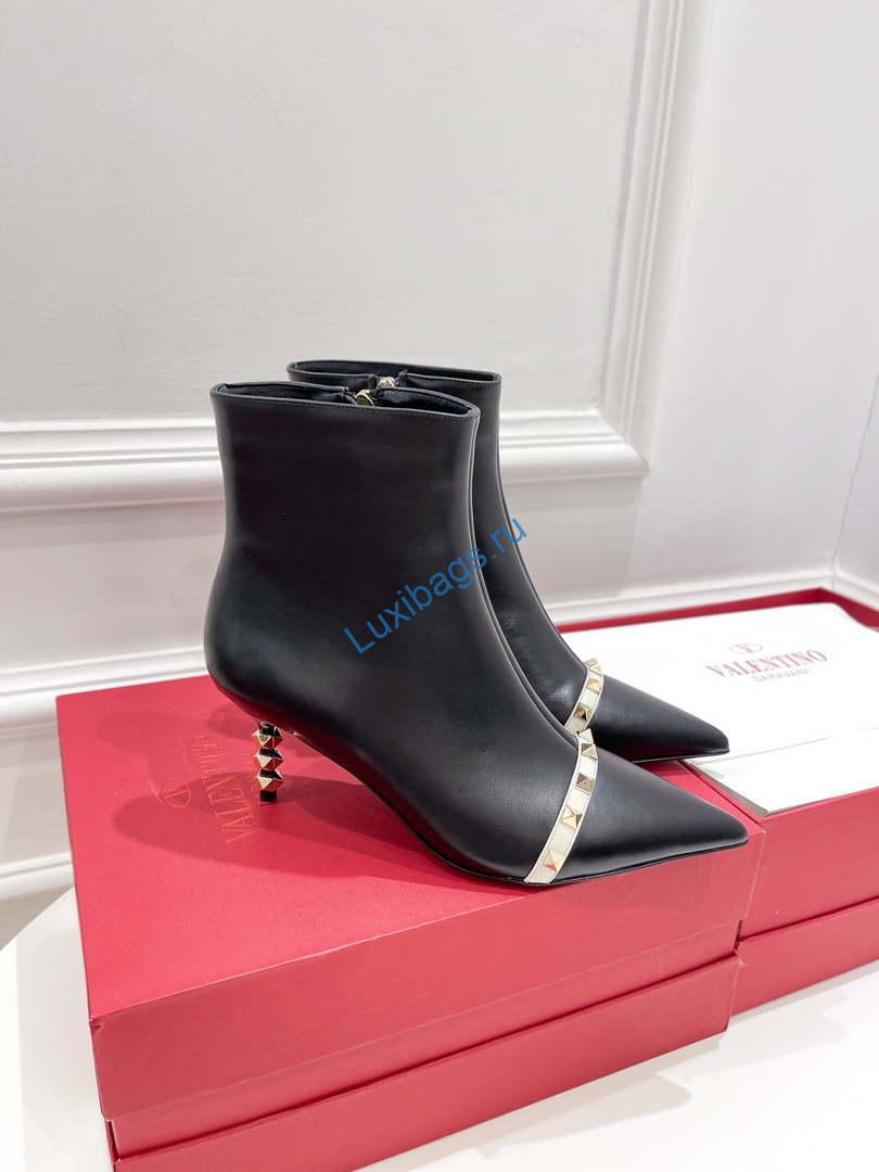 Valentino Women's Shoes Rockstud Short Boot 153656 | valentino womens shoes rockstud short boot 153656 001
