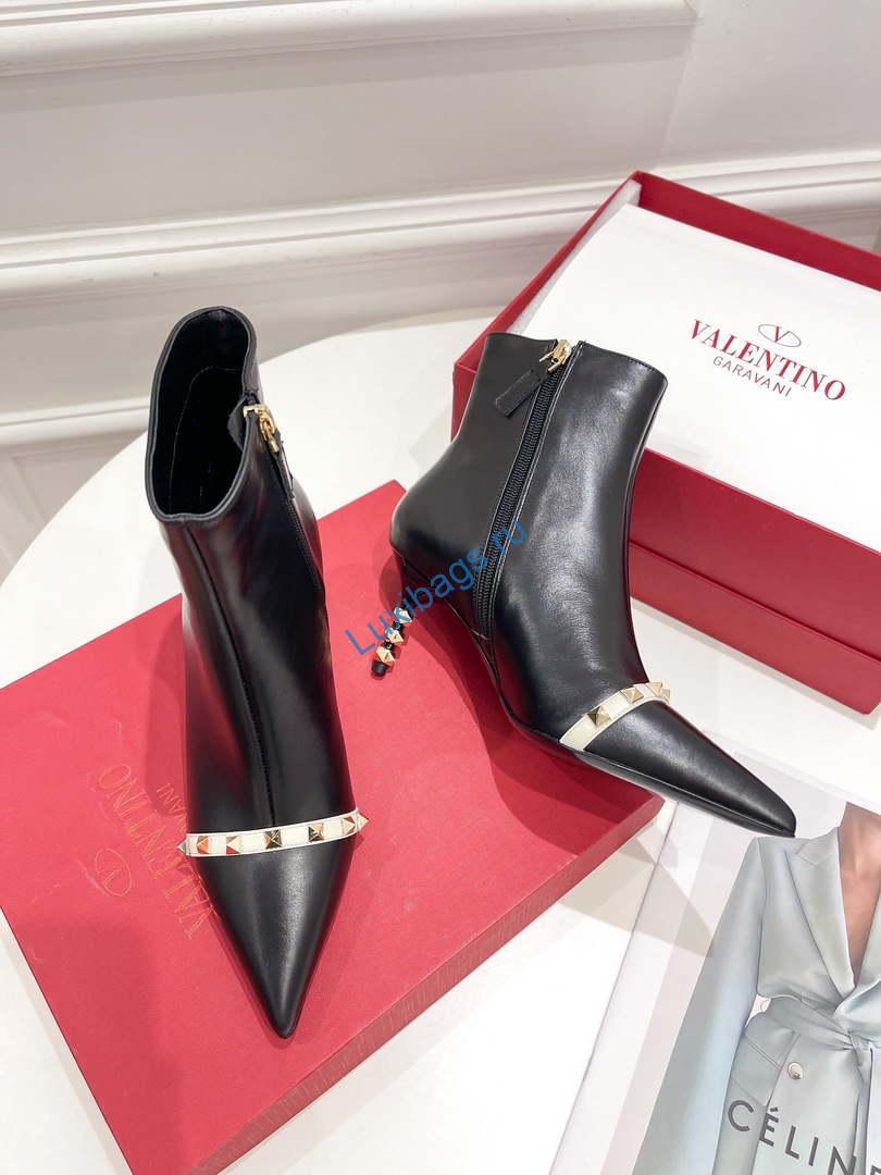 Valentino Women's Shoes Rockstud Short Boot 153656 | valentino womens shoes rockstud short boot 153656 002