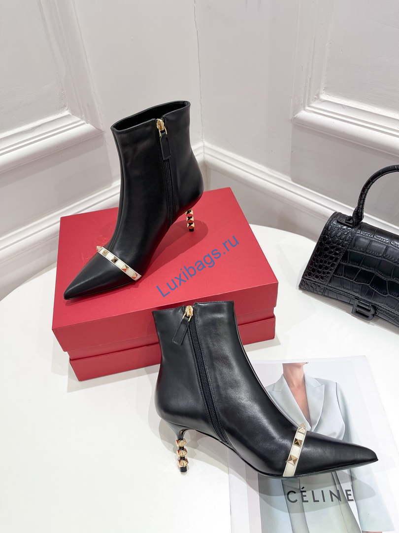 Valentino Women's Shoes Rockstud Short Boot 153656 | valentino womens shoes rockstud short boot 153656 005
