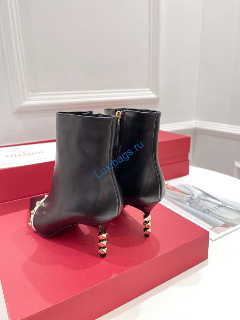 Valentino Women's Shoes Rockstud Short Boot 153656 | valentino womens shoes rockstud short boot 153656 008