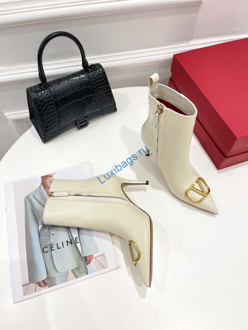 Valentino Women's Shoes Vlogo Signature Short Boot 153667 | valentino womens shoes roman stud short boot 153667 003